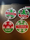 Personalized 3D Printed Christmas Name Ornament – Custom Holiday Tree Decor🎄🎄❄️❄️